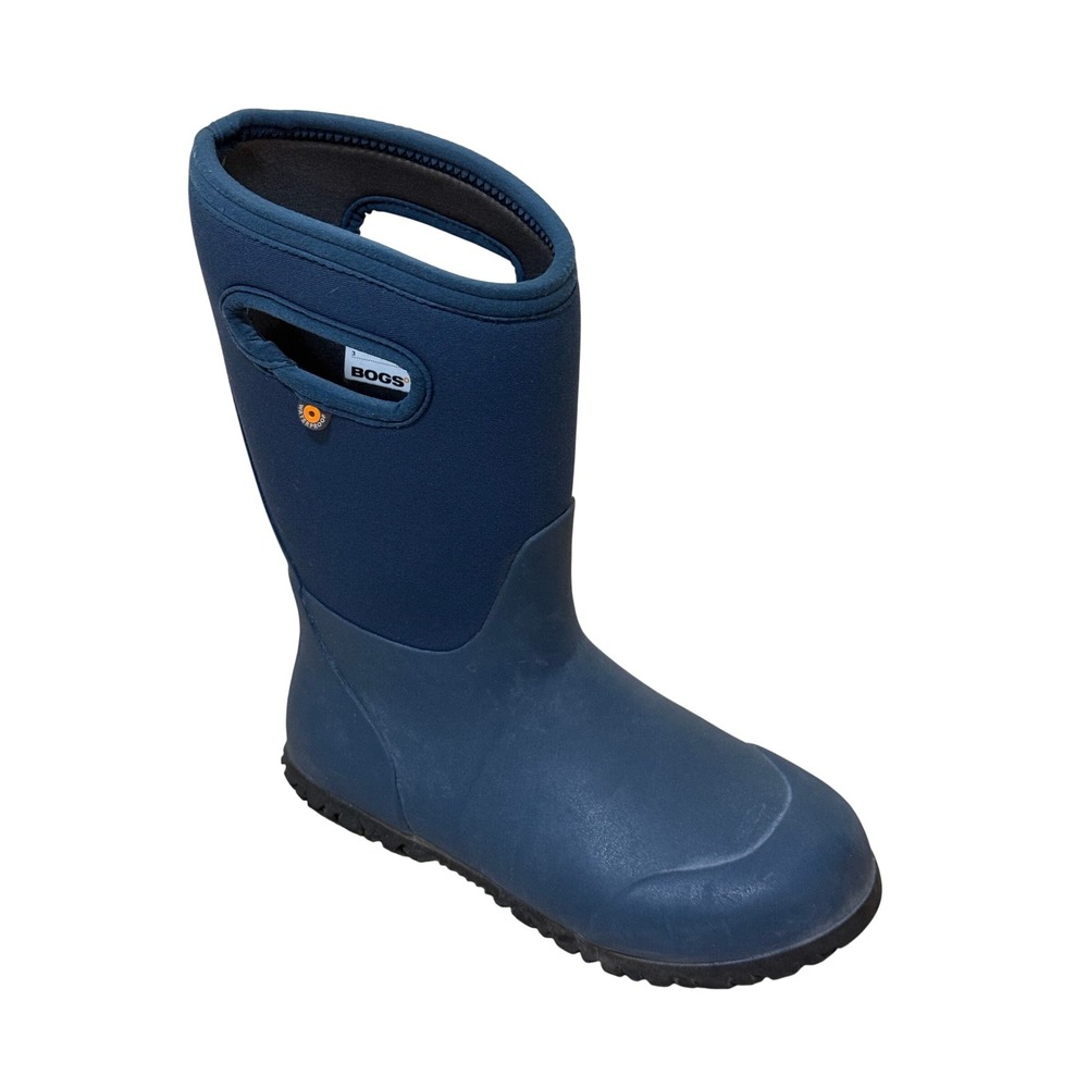 Bogs Kid York Solid Boot 4 Youth Navy Blue Waterproof Insulated Gorpcore 72601